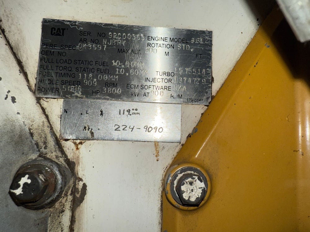 Caterpillar #3612, diesel generator set, 60hz 11 KV, 2005 (8 available) - Image 6