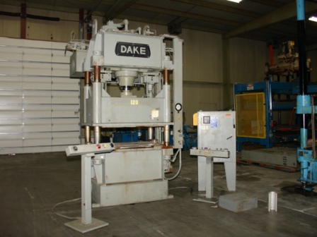 150 Ton, Dake, 48" x38", 4-post, down-act, 15" stroke, 15" daylight, 41" work hght, AB PLC, 30 HP, #2534 - Image 1