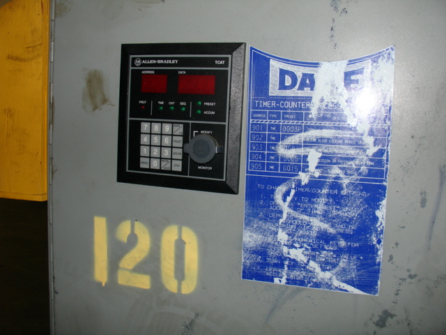 150 Ton, Dake, 48" x38", 4-post, down-act, 15" stroke, 15" daylight, 41" work hght, AB PLC, 30 HP, #2534 - Image 4