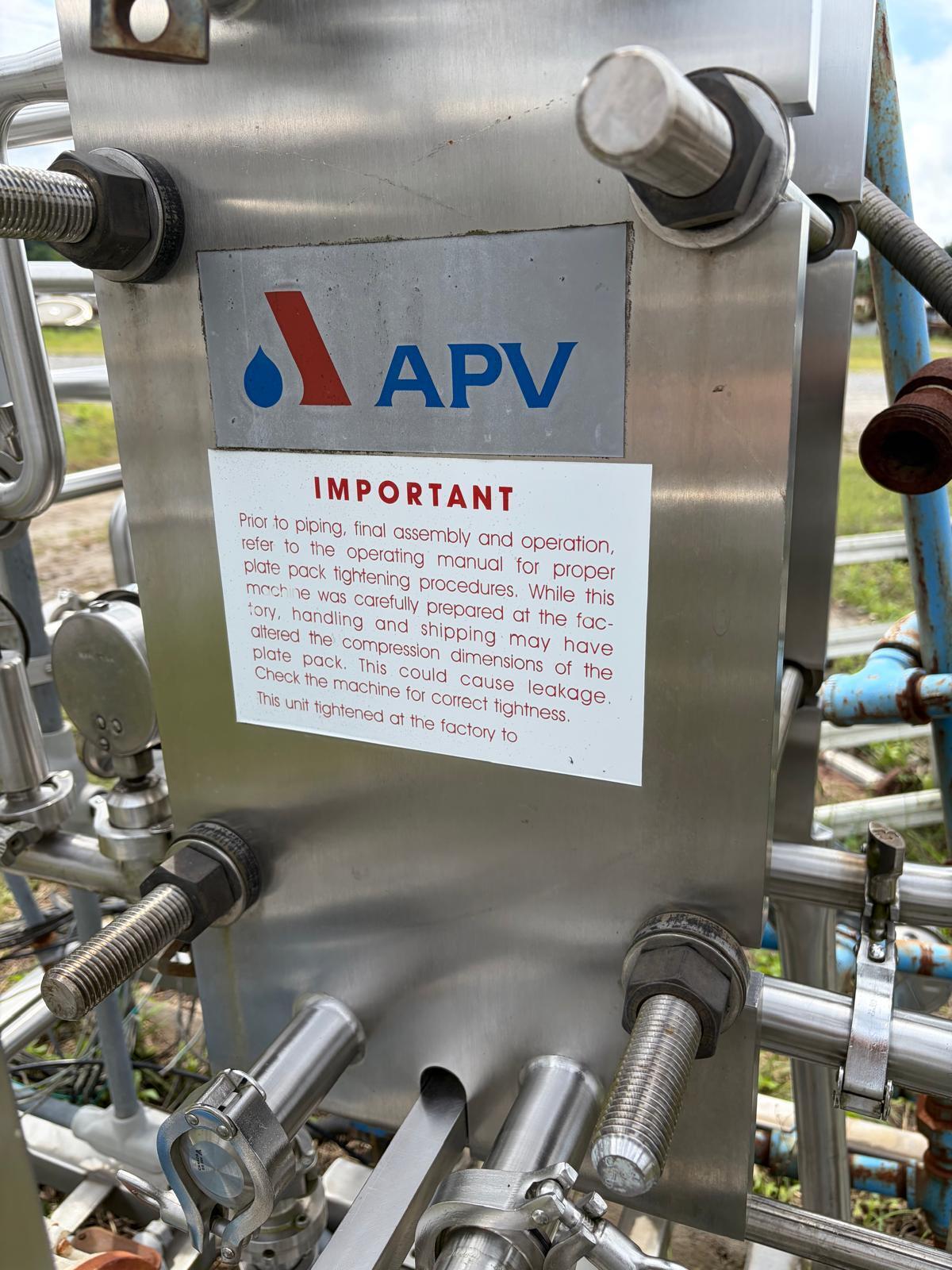 32 sq.ft., APV #SR15S-L, Plate Heat Exchanger, (41) 316 Stainless Steel plates, 150 psi max., 1.5" tri-clamp - Image 2