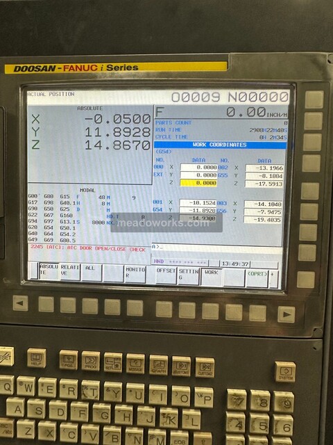 Daewoo Doosan #DNM-4000, CNC Vertical Machining Center, 15 HP, Fanuc i Series control, 220 Volts, 2019 - Image 3