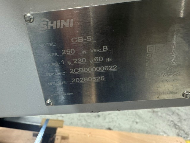 12.6" wide, Shini #CB-5, adjustable nose over conveyor, 230 V., 1 Ph., new, 2026 (2 available) - Image 6