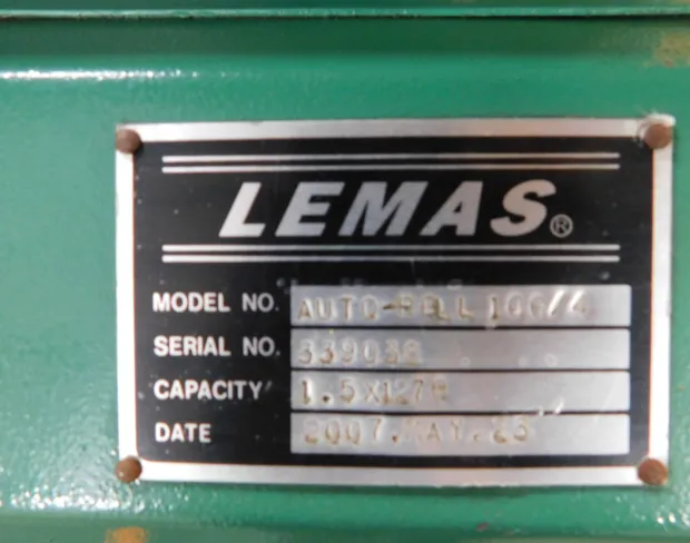 4' x 12 gauge Lemas #AUTO-ROLL-106/4, 4 Roll Sheet Roll, Americor Prog. Control, 2007 - Image 8