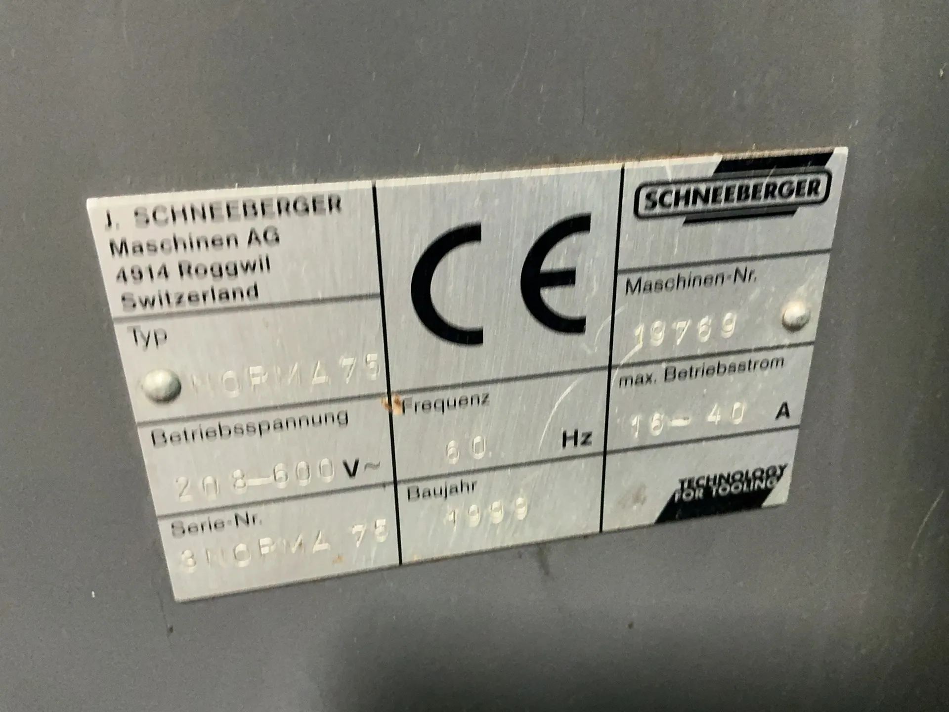 Schneeberger #Norma75, CNC tool & cutter grinder, 12" x 36" capacity, Fanuc control, 208-600 V., 1999 - Image 5