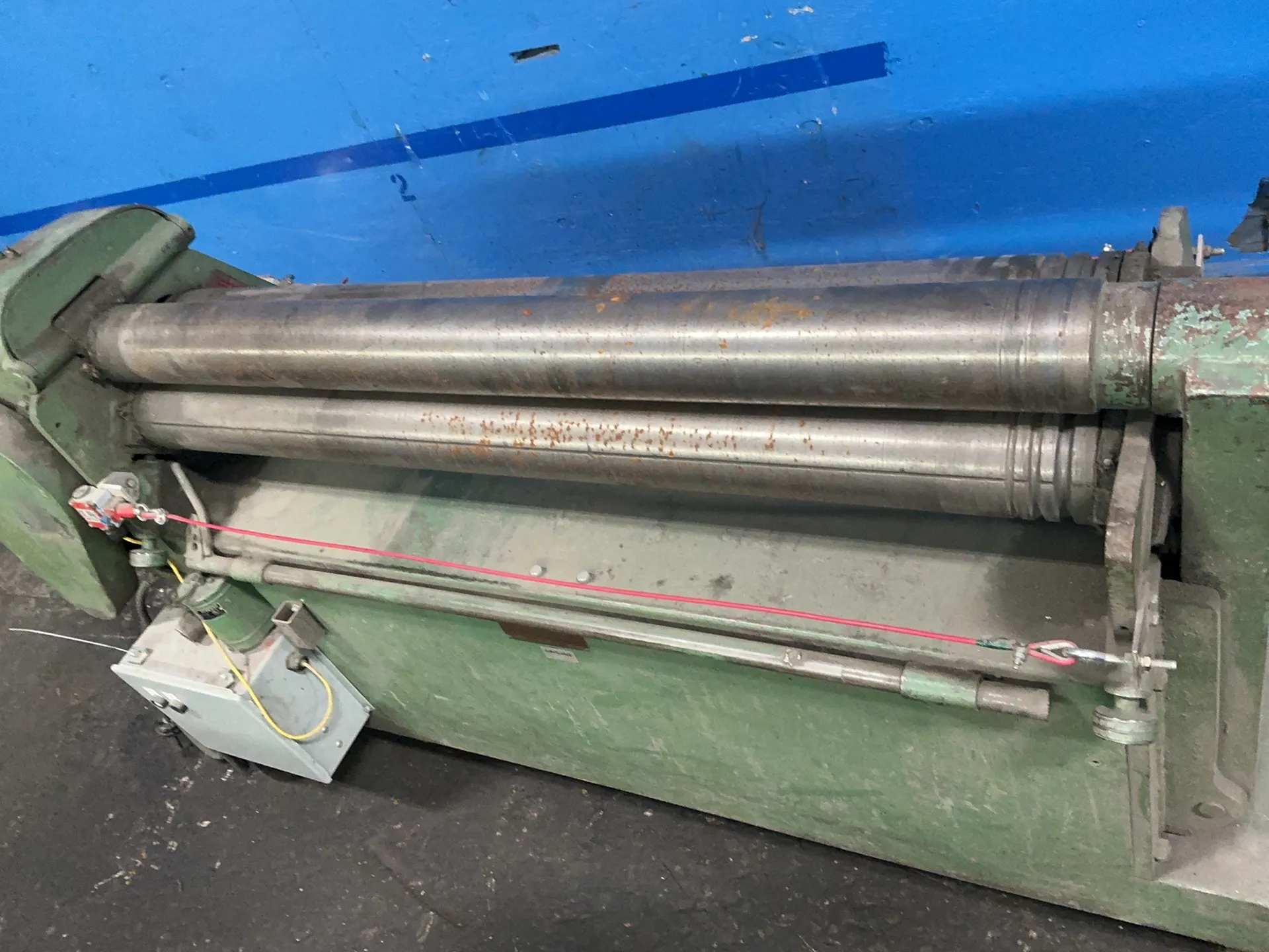 50" Reed-Prentice Engineering #450, powered slip roll, 3 rolls, wire grooves, 1 HP, 220-440 V., 3 Ph. - Image 6