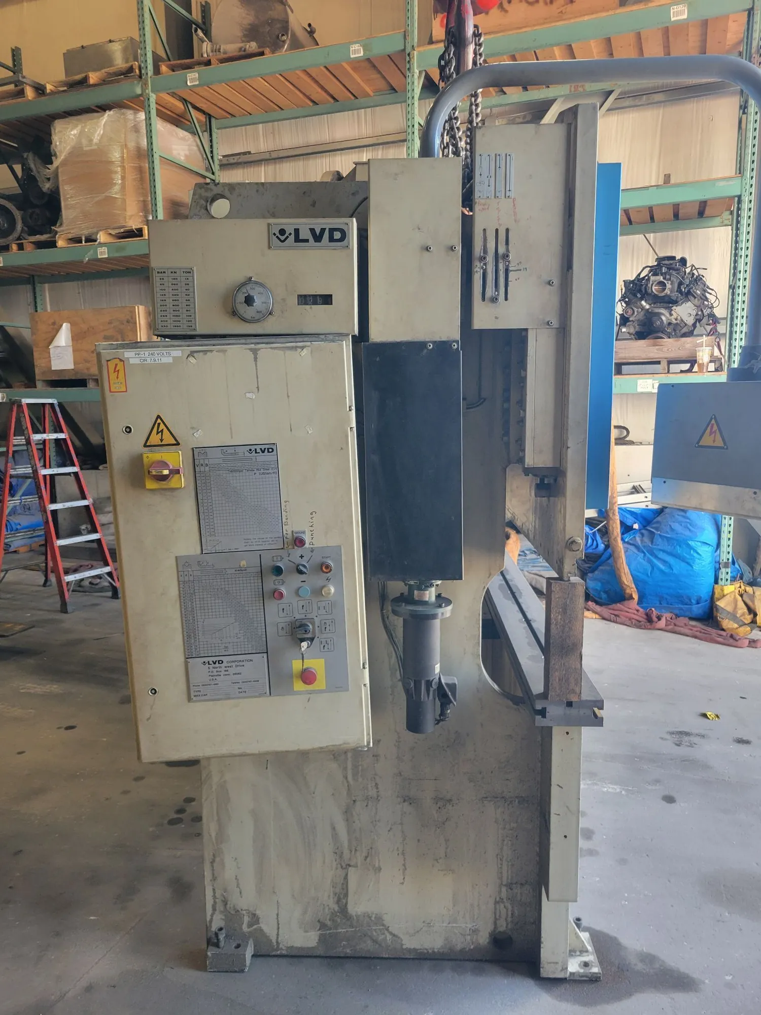 150 Ton, LVD #150-JS-10, hydraulic press brake, 10' overall, 98" between housing, 5.12" stroke, 12.5" open - Image 7