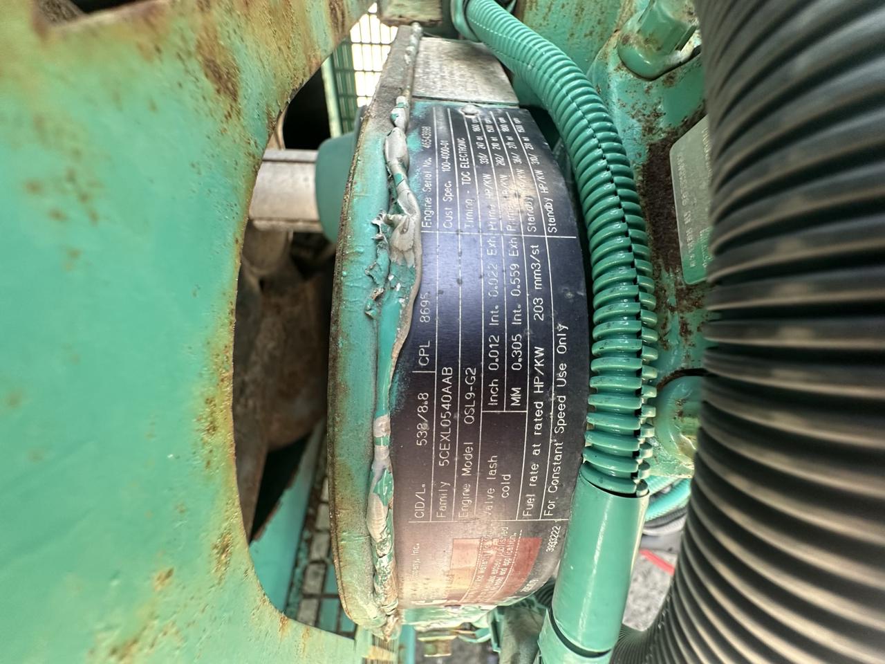 350 HP Cummins #QSL9-G2, engine power unit with radiator & air cleaner, 350 hours, 2005 - Image 6