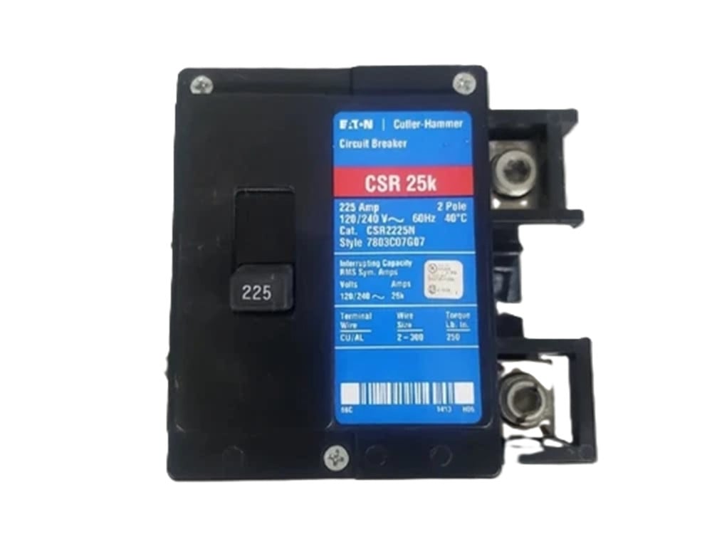 Eaton CSR2225N Circuit Breaker, Type CSR, 225A, 2-Pole, 120/240V, NEW - Image 1