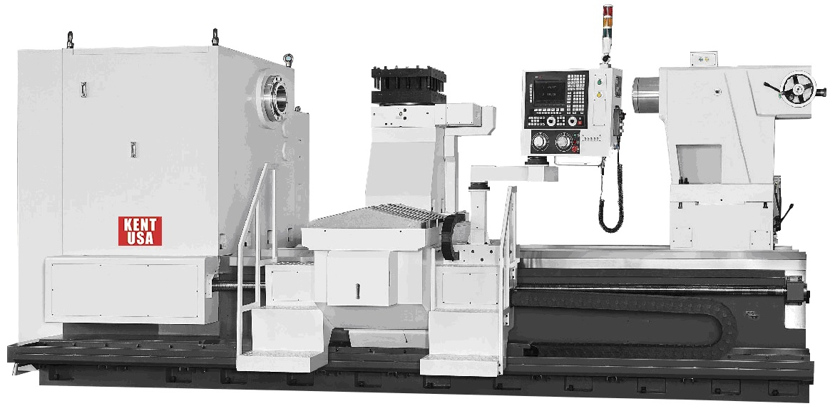 Kent #CMD-70320, CNC oil country lathe, 70" swing, 8.3" bore, 4-Jaw chucks optional, Fanuc 0i-TD, 1.3 HP - Image 1