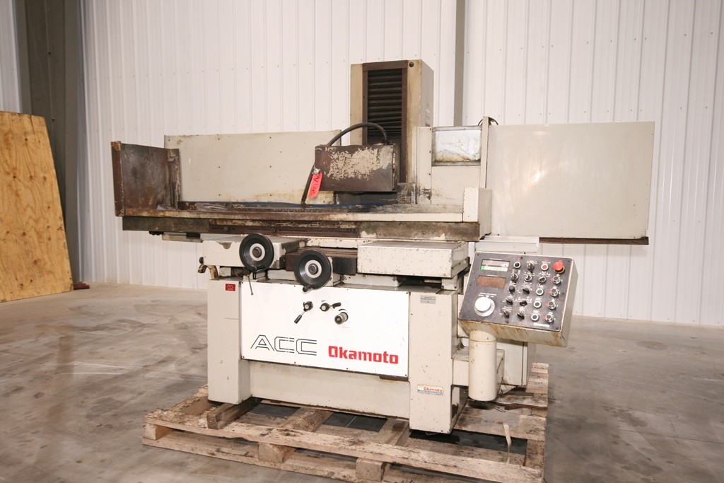 16" x 32" Okamoto #ACC-16.32DX, automatic hydraulic grinder, 14/12 x 1.5" x5" grinding wheel, #12068 - Image 8