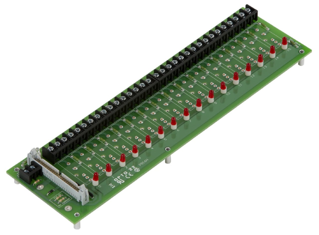 Opto 22 PB16H G1 16-Channel Rack with Header Connector (2 available), Refurbished - Image 1