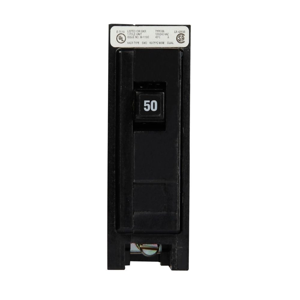 Eaton BAB1050 Circuit Breaker, Type BAB, 50A, 1-Pole, 10 kAIC, 120/240V, NEW - Image 1