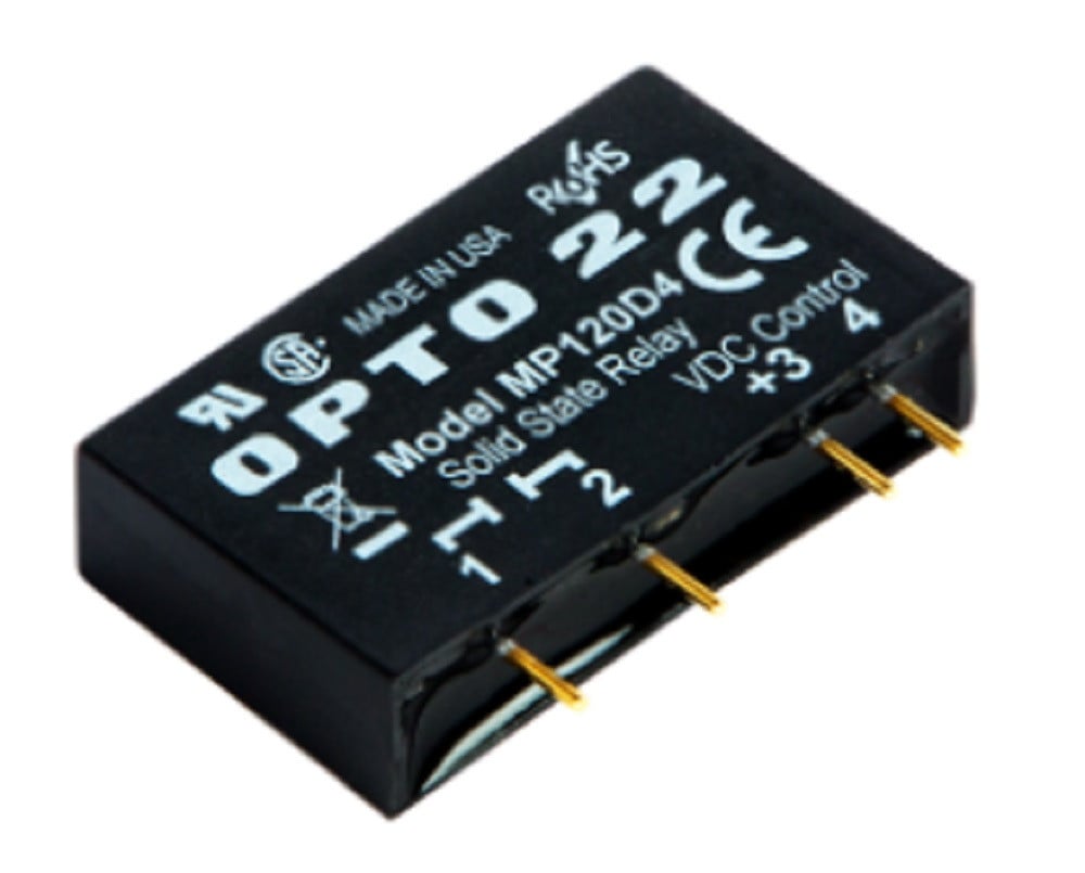 Opto 22 MP120D4 Mp Model, 120 VAC, 4 Amp, DC Control Solid State Relay SSR, Refurbished - Image 1