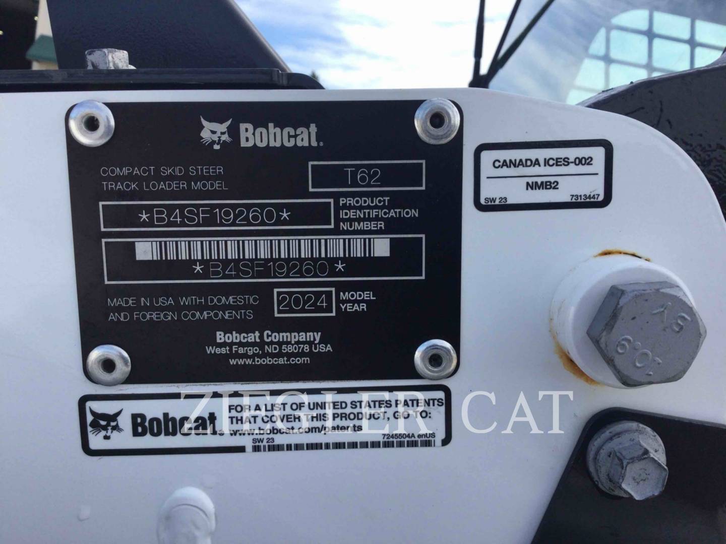 Bobcat T62, 340 hours, S/N: B4SF19260, 2024 - Image 6
