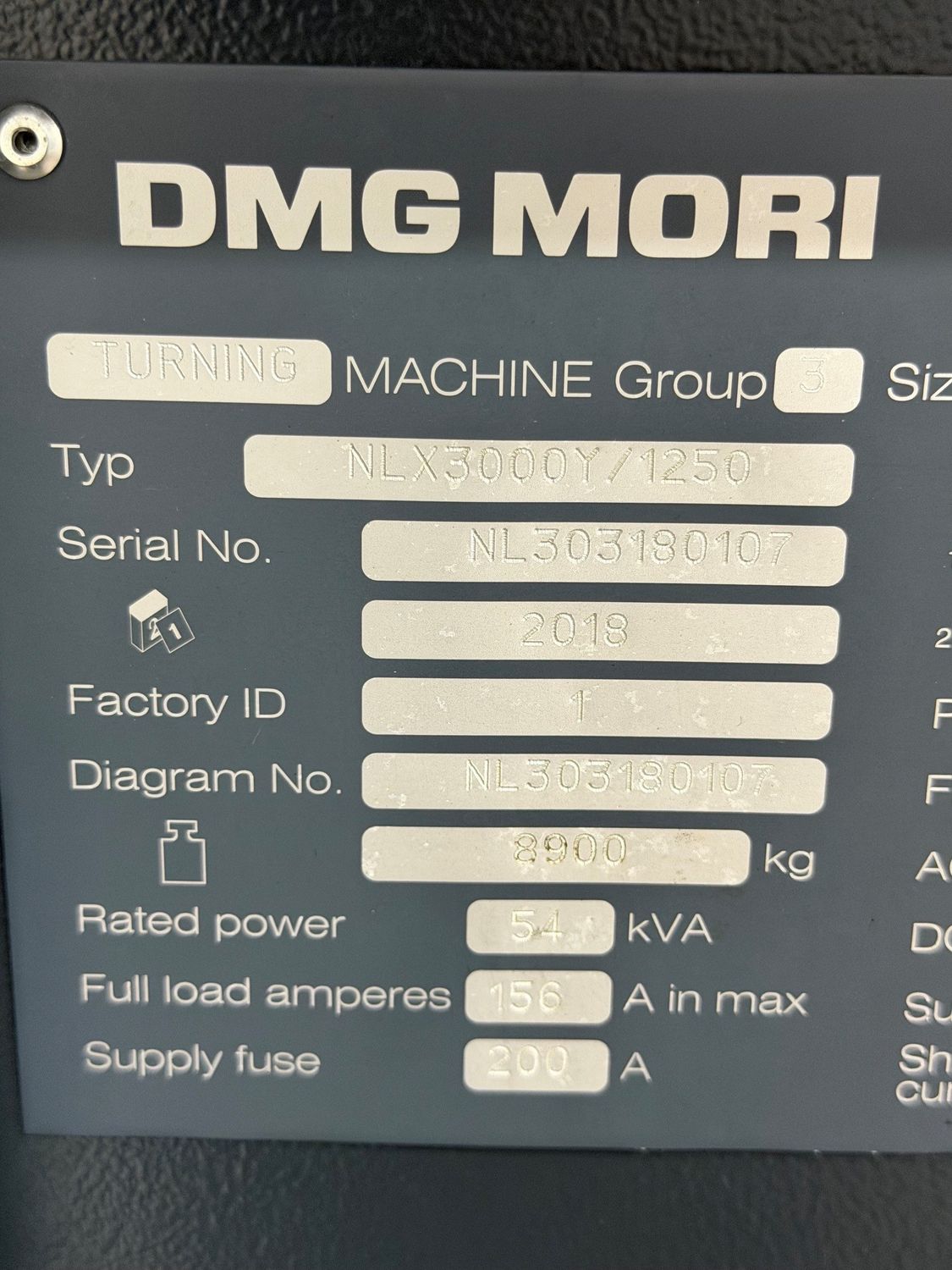 DMG, Mori #NLX-3000Y/1250, CNC lathe, 38.5" swing, 12" chuck, 4" bar, 16.5" dia., 49.6" lgth, A2-8, 12 - Image 6