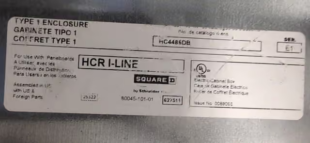 1200 Amp. Square D, I-Line Panelboard, 480 Volts, MLO NEMA 1 HC4486DB - Image 3