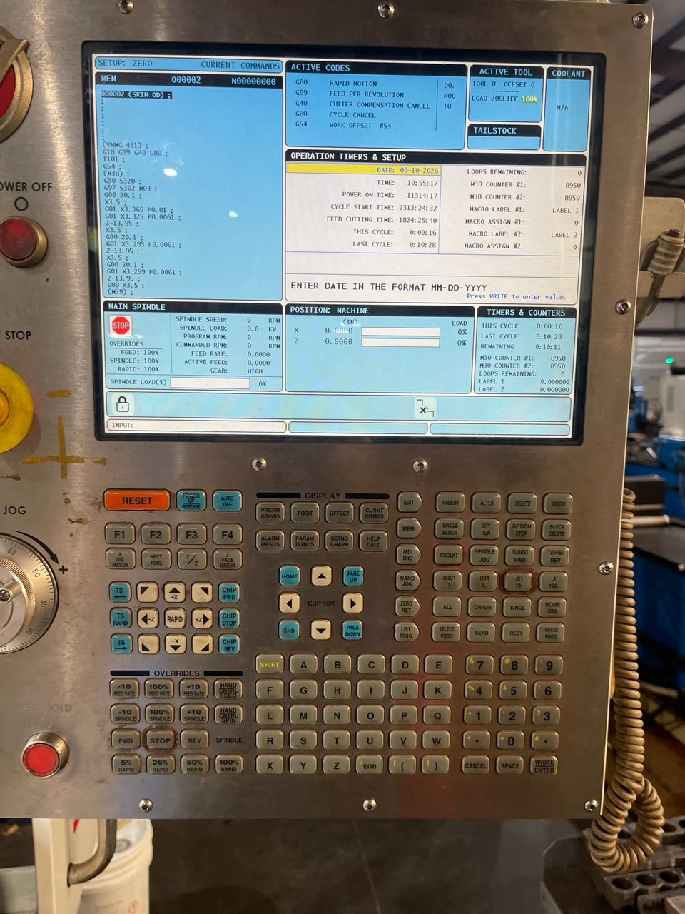 Haas #TL-3B, CNC lathe, 30" swing, 60" centers, 8.5" big bore, 25" chuck, 30 HP, 1825 feed hours, 2012 - Image 3