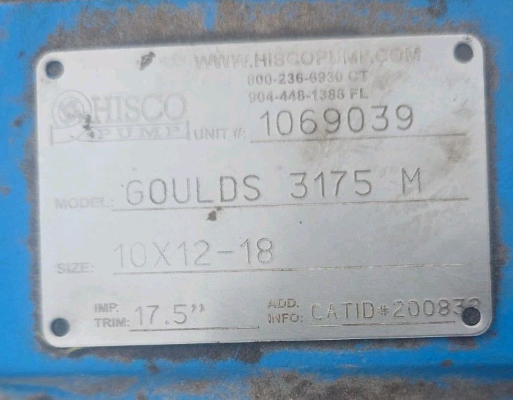 10x12-18 Goulds #3175M, Centrifugal Pump, 316SS - Image 6