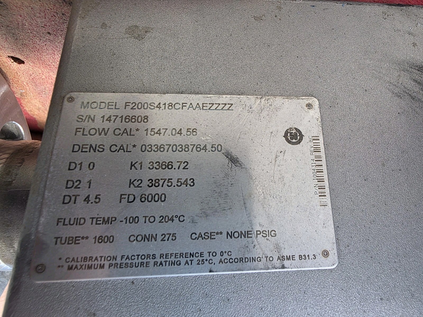 Micro Motion #F200S418CFAEZZZZ, Mass Flow Meter, 2" x 1.5", w/5700I12ABAEZZZ Transmitter, NEW - Image 3
