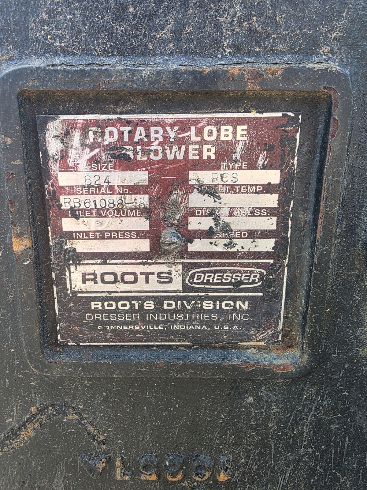 Roots #824-RCS, Rotary Lobe Positive Displacement Blower, 12" (3 available) - Image 2