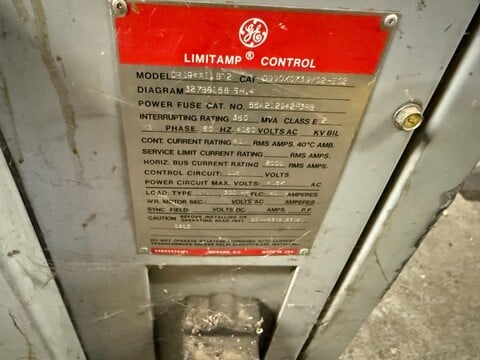 General Electric #CR194A148F2, limitamp motor motor cont, 4160 Volts - Image 8