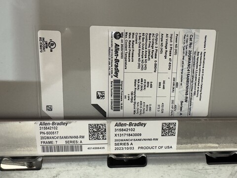 Allen-Bradley #2 0gwanc415an6vnhn8-, Variable Frequency Drive, 3 Phase, Liquid Cooled - Image 6