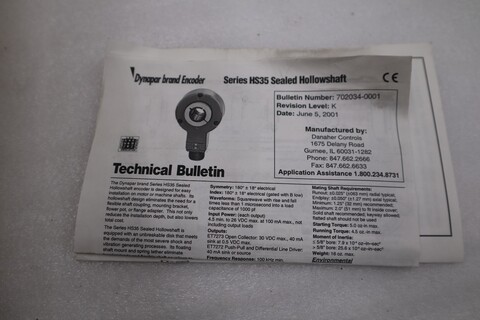 Dynapar #HS350120G300B, Encoder, NEW - Image 3