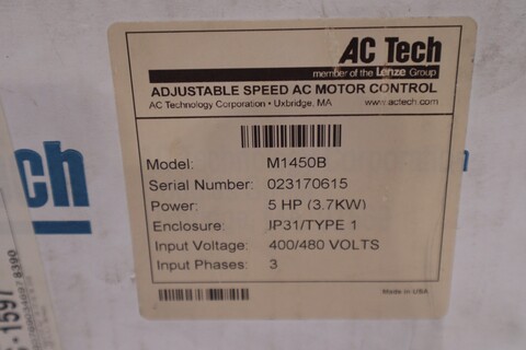 5 HP Allis-Chalmers Tech #M1450B, Variable Frequency Drive, 400/480 Volts, NEW - Image 3