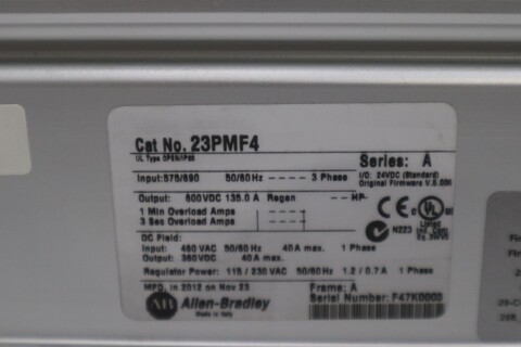 Allen-Bradley #23PMF4, powerflex dc variable frequency dri - Image 3