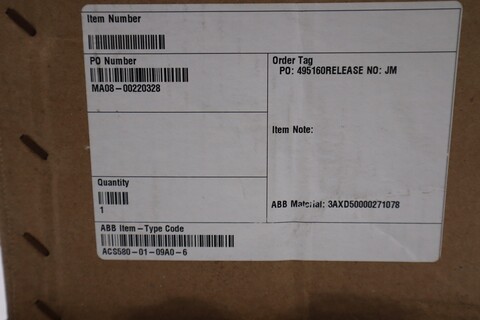 5 HP ABB #ACS580-01-09A0-6, Variable Frequency Drive, 3 Phase - Image 3