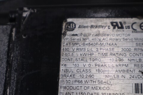 Allen-Bradley #MPL-B4540F-MJ74AA, Servo Motor, NEW - Image 5
