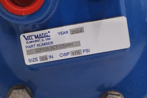 Val Matic Check Valve 22RBB-3CT-C6V6H 1/2" -3/4" Flanged Valve 175PSI NEW #2081B - Image 2