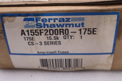 Ferraz shawmut a155f2d0r0-175e fuse new in box stock gf-632 - Image 2
