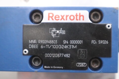 Rexroth r900948803 proportional valve dbee6-11/100g24k31m - stock gf545 - Image 2
