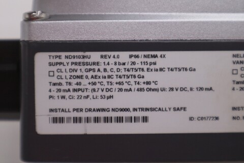 NELES VALMET Type ND9103HU Rev. 4.0 Valve Positioner 1-4-8bar 20-115PSI NEW UNIT - Image 4