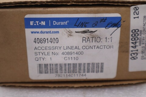 Durant 40891400 lineal contactor new in box stock 1030b - Image 3
