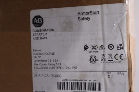 NEW Allen-Bradley 281E-F12Z-10B-RRG /C Series C ArmorStart DOLR-G Starter S-714 - Image 2