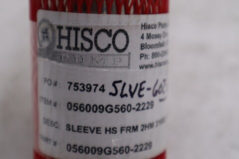 Hisco pump sleeve hs frm shm 316ss part #056009g560-2229 stock gf-394a - Image 2