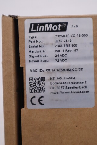 Linmot type c1250-ip-xc-1s-000 part no. 0150-2346 servo drive new unit #314-c - Image 3