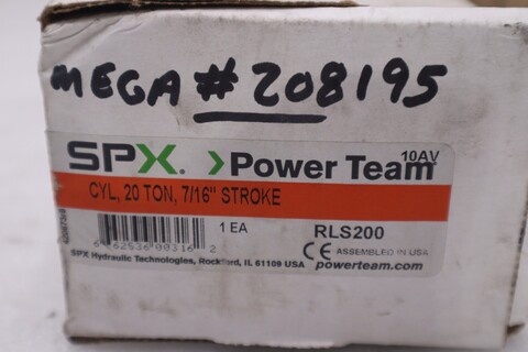 SPX Power Team Hydraulic RLS200 20 ton ram/cylinder/portapower - NEW #1512A - Image 1