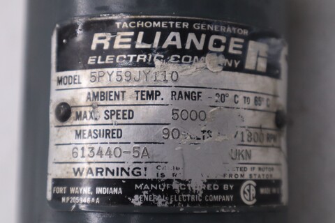 Reliance 5PY59JY110 Tachometer Generator 5000rpm STOCK GF858A - Image 2