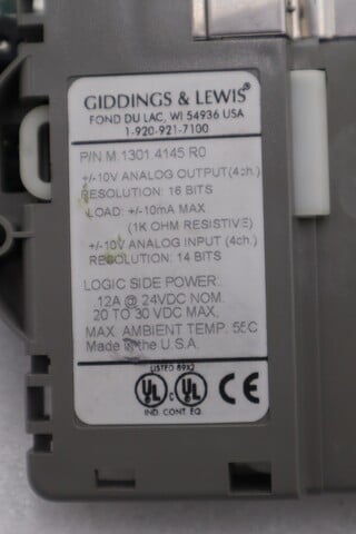 Giddings & Lewis M.1301.4145 R0 OUTPUT INPUT PLC MODULE STOCK 6018 - Image 2