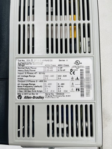 Allen bradley 20ad2p1a0aynaeg0 powerflex 70 adjustable frequency ac drive #2249 - Image 4