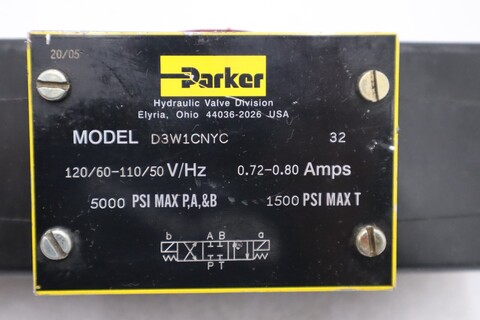 Parker d3w1cnyc hydraulic valve stock #2172a - Image 2