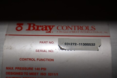 Bray 931272-11300532 Pneumatic Actuator w/ Valve -STOCK GF224 - Image 2