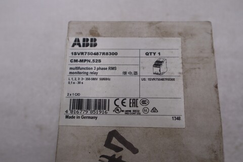 NEW ABB multi-function monitor CM-MPN.52S 1SVR750487R8300 STK K1668A - Image 2