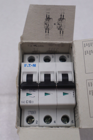 Eaton FAZ-C10/3 Circuit Breaker Part Moeller Series #K-2208 - Image 1