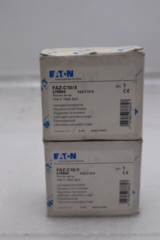 Eaton FAZ-C10/3 Circuit Breaker Part Moeller Series #K-2208 - Image 2