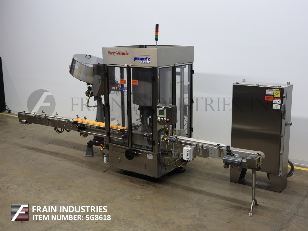 Pneumatic Scale #A-Frame, automatic, 8 head rotary chuck capper. rated from 50-200 containers per minute - Image 1