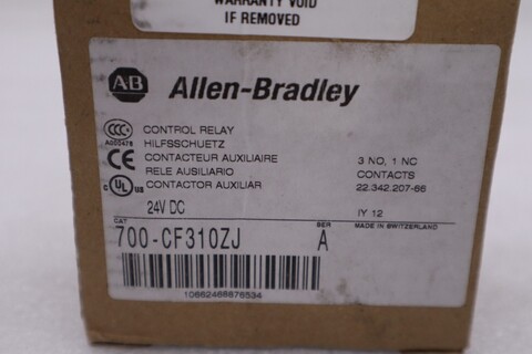 New allen bradley 700-cf310zj ser. a 24vdc 20a contactor auxiliar stock h213a - Image 2